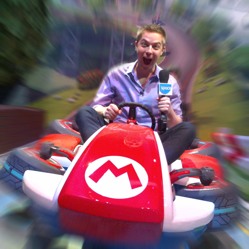Ajay Fry in a Mario Kart